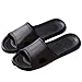 SUYGGCK Sommer Hausschuhe Mode Männer Frauen Sandalen Anti-Rutsch-Kee-Resistenten Dicke Sohle Bequeme Hausschuhe Badezimmer Bad Flip-Flops-Black-D,36-37(240Mm)