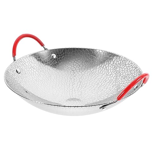 Wok de acero inoxidable con doble asa y superficie antiadherente miniatura 1