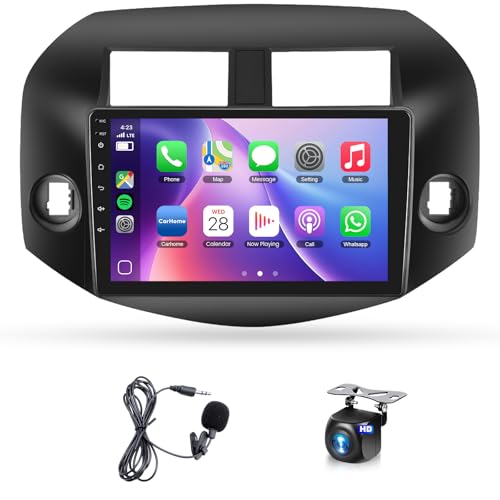 8Core 6+128G Car Stereo for Toyota RAV4 2006-2012 Wireless Carplay Android Auto,10.1 inch 1280 * 720P IPS Touch Screen Radio, Android/GPS/WiFi/32band DSP Audio/Bluetooth/SWC/Backup Camera