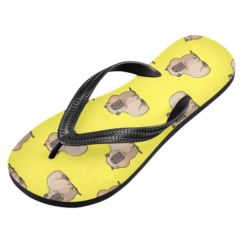 Burbuja Cute Capybaras Flip Flops for Women Men, Soft Thong Sandals Rubber Slippers for Pool Beach Essentials2