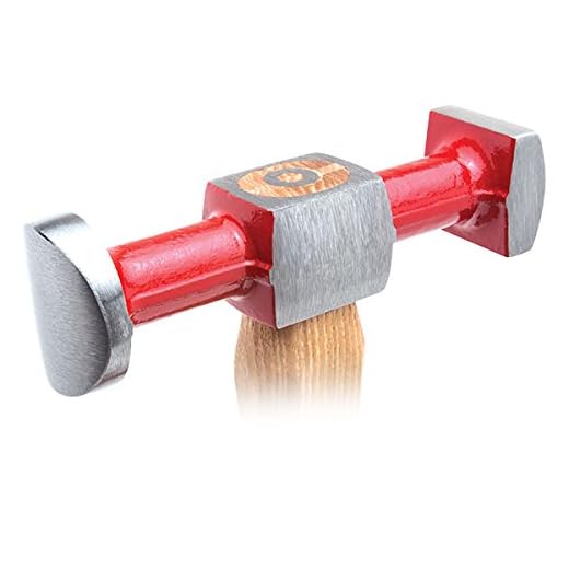 Fairmount Reverse Curve Hammer Wood Handle Body Dinging with High Crown Round and Square Faces for Work Auto Repair & Metal Forming