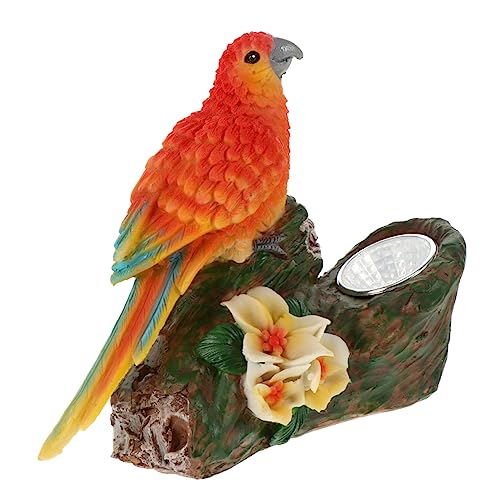 BEBEMOKO Cute Cartoon Bird Solar Resin Lamp LED Decorative Landscape Light for Garden Patio and Home for Outdoor Ambiance Bird Figurine Garden Decor