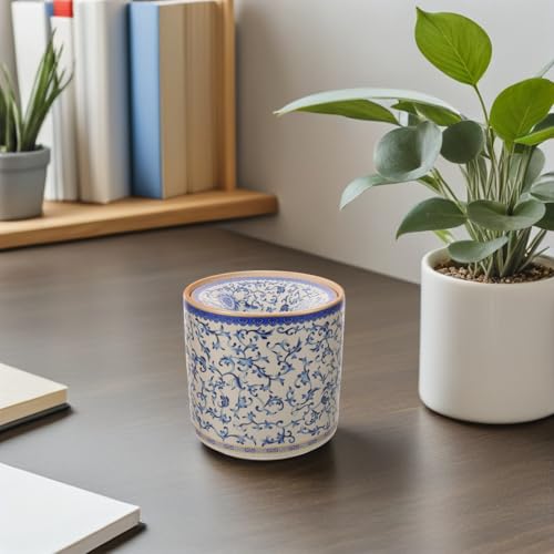 Cendrier en céramique vintage rond grand format pour table basse