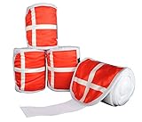 Optimale Passform HKM 567276 Polarfleecebandagen Flags, 4-er Set, M