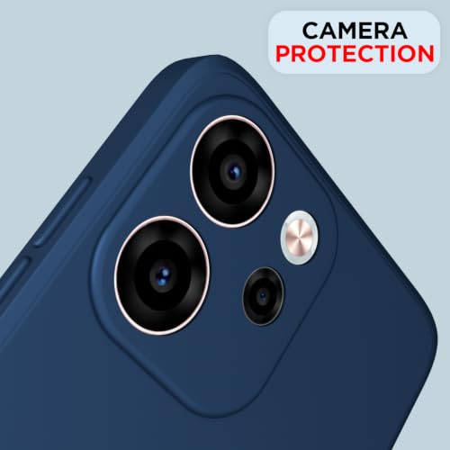Image of Outlouders Back Cover for Oppo Reno 15F 5G | Camera Protection | Durable Soft Matte Silicone Bumper Case (Blue)