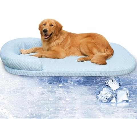 ALANMOND Dog Cooling Mat with Pillow Cover