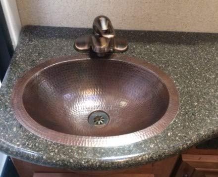 16" Oval Mexican Copper Sink Drop-In OR Under-Mount by SimplyCopper