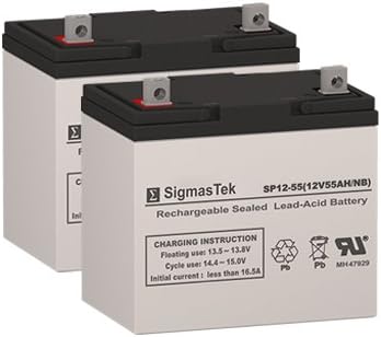 Merits P321 Replacement Battery Set - 2x 12V 55AH AGM Maintenance-Free Batteries