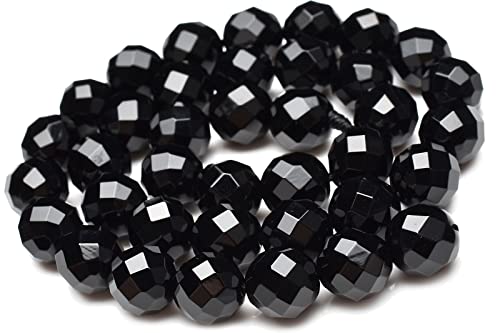 【 福縁閣 】64面 オニキス 10mm １連（約38cm）_R719 天然石 パワーストーン ビーズ