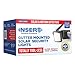 INSERT TOOLLESS PRODUCTS AMS1971 1,000-Lumen Gutter-Mount Triple-Head Solar Security Light, Black