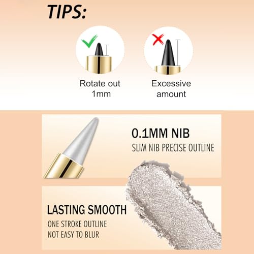 Ayky Long Wear Gel Eyeliner, lápiz gel negro, Pack 2 piezas miniatura 5