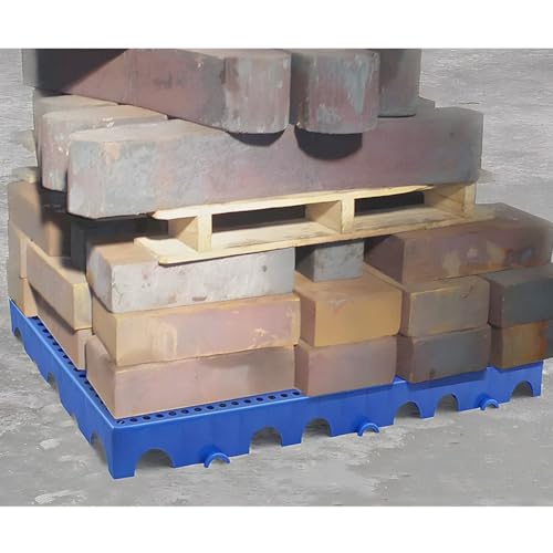 Zfmnoyev Plastic Pallets, Breathable Grid Ventilation Platform Rack, Supermarket Floor Isolation Tray Pad Board, for Garage Supermarket Warehouse(50x50x3 cm)