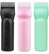 Cosywell Root Comb Applicator Bottle 6 Ounce 3 Pack Hair Oil Applicator Bottle Hair Applicator Br...