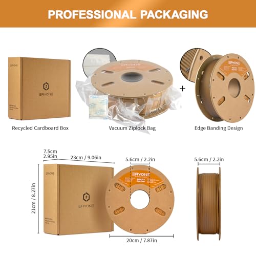 Image of ERYONE Matte Dual Color 3D Printer PLA Filament 1.75 + /- 0.03mm, Matte Bicolor Filament PLA 1KG(2.2LBS) Spool, Dusty Blue&Mustard Yellow