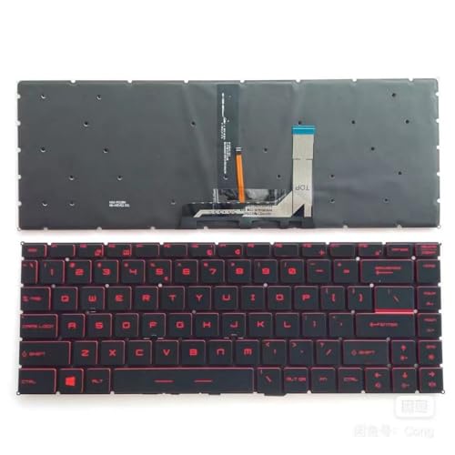 Clavier MSI GF63 GS65 9RCX 10SCXR 10UD 10UC 9SEXR US RU Red Backlight