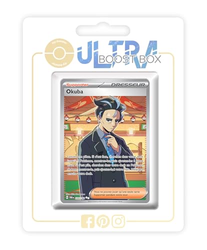 Carte Okuba 235/182 Full Art et son coffret de 10 cartes Pokémon Myboost Faille Paradoxe