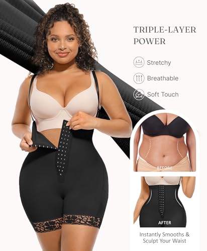 FeelinGirl Fajas Colombianas Shapewear for Women Post Surgery Compression Garment Tummy Control Shaper with Zipper Crotch3