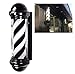 Produktbild JI TA Barbierstab Leuchtkugel Friseur Pole Lampe Sfriseur Salon Licht Schild Mit Led Birne Barber Pole Rot Weiß Blaue Streifen Traditional Beleuchtende Rotierende Mauer Lampe -73cm/