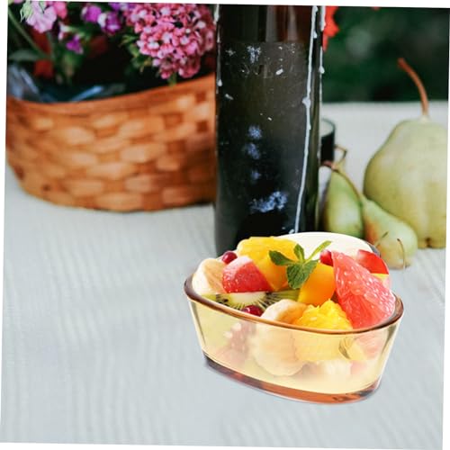 Heart Bowl Clear Steaming Baking Serving Bowl for Cooking Prep High Low Temperature Resistance for Egg Steaming Pudding Desserts