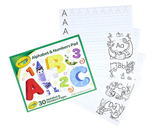 Crayola Alphabet Pad, Tracing Worksheets, 30 Pages, White, 10 x 8 Inches - image 2
