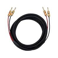 Hi-Fi Performance: Tailored for audio accuracy, this speaker wire ensures low noise and detailed sound reproduction, perfect for high-fidelity audio equipment Gold-plated Banana Plugs: The connectors offer superior signal transfer, steadfast connecti...
