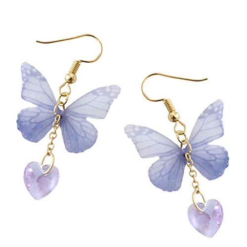 Boucles d'oreilles asymétriques aile d'oiseau long cerceau alliage bijou été