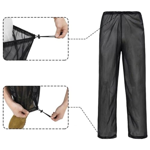 Chaqueta de malla transpirable con capucha y pantalón para repeler mosquitos 7