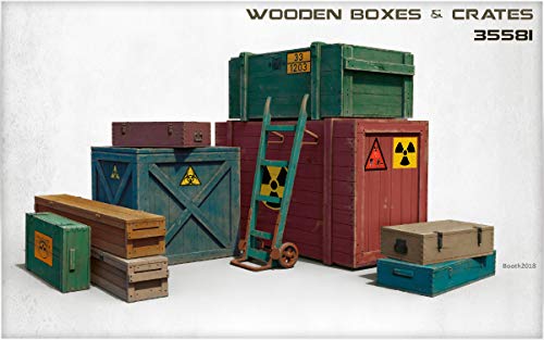 MiniArt 35581 Wooden Boxes & CRATES 20TH Century Plastic Models KIT 1/35 Scale