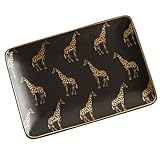 Beaupretty 北欧哑光磁器ジュエリープレート 小さなお盆 長頸鹿デザイン セラミックリングホルダー アクセサリー収納トレー ホーム装飾用