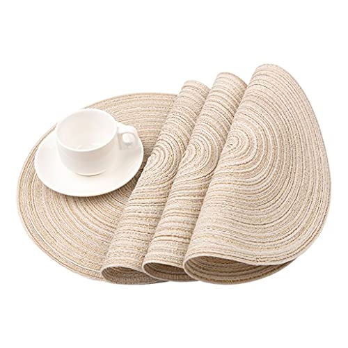 Set de table rond en coton lavable pour protéger la table des plats chauds