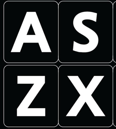 Pegatinas de teclado letras grandes en inglés US miniatura 1