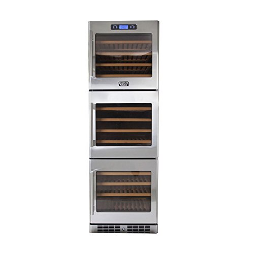 Kucht K430AVT33 133-Bottle Triple Zone Wine Cooler Built-in with Compressor,...