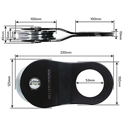 Melko Puleggia per verricello in acciaio, per funi...