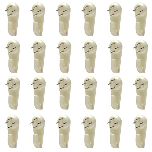 Image of 30Pcs Hardwall Hangers for Hardware Picture Hanger Invisible Nail Hangers No Damage Wall Hangers for Photo Frame Art Painting Non-Trace Drywall Stucco Concrete Hooks 1.97 inch x 0.83 inch (LxW)