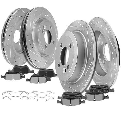 SCITOO Drilled & Slotted Brake Kit for 2002-2006 Mini Cooper