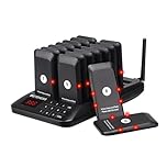Retekess TD157 Restaurant Pager System, 500M Pagers and Beepers, 16 Pagers, Easy to Use, Large Capacity 300 mAh Battery, with Vibration, Durable Touch Keypad, Food Buzzer for Bar, Hotel, Logistic