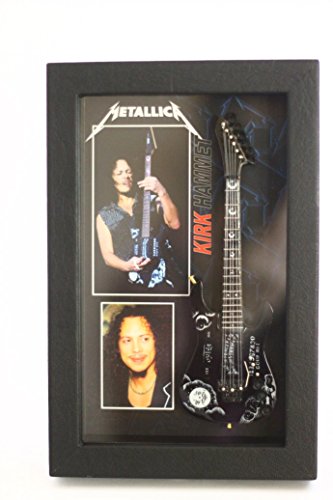 rgm8809 Kirk Hammett Metallica guitarra en miniatura recogida en el marco de Shadowbox
