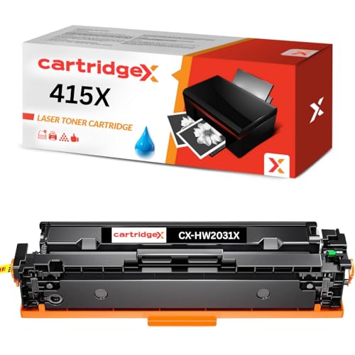 Image of Cartridgex High Capacity Toner Cartridge with Chip Compatible for HP 415X W2031X Cyan, HP Colour LaserJet Enterprise M455dnMFP M480f Pro M454dn M454dw M470 M479dw M479fdn M479fdw M479fnw