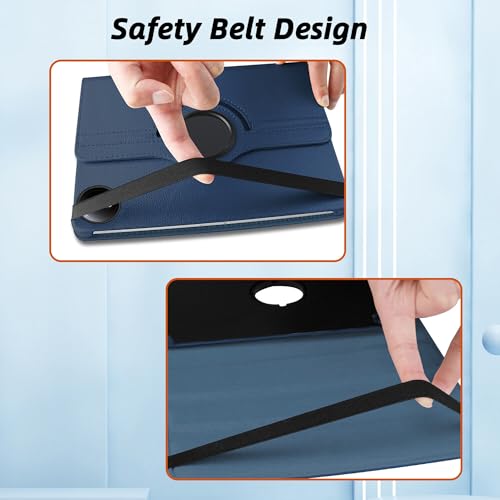 Image of TGK 360 Rotatable Smart Flip Case Cover for Redmi Pad SE 8.7 inch Tablet (Dark Blue)