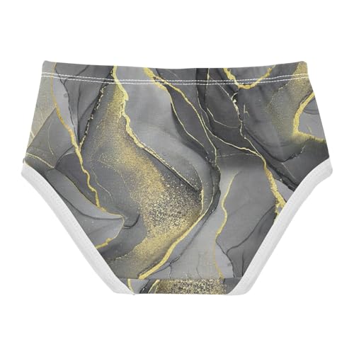 Stylish Girls Underwear Toddlers 2t Cotton Panties for Girl Abstract Marble Textures Gray Black Briefs Underpants2