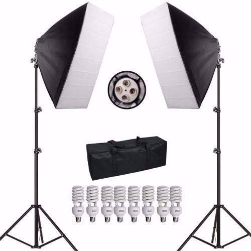 Kit Iluminação De Estúdio Fotográfico Atena Com 2 Softbox 50x70 - PKSB01 110V