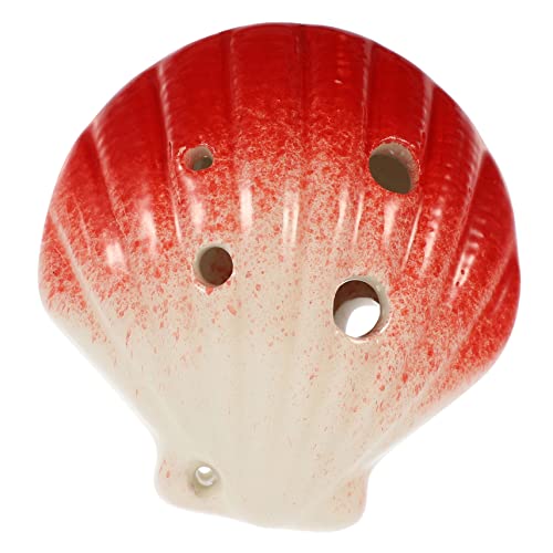 Toddmomy 6 Ceramic Ocarina Cute Shell Design Portable Musical Instrument for Beginners Present for Music Lovers Durable and Sturdy Ocarina for Practice and Performance