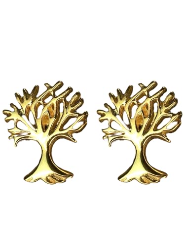 MadamLili - Ohrstecker Gold Lebensbaum - Echtsilber 925 Sterling Vergoldet...