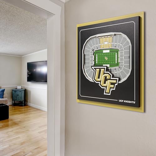 Image of YouTheFan Officially-licensed NCAA Stadium Series 3D Wall Art - multi-layer team stadium replica, detailed sports fan gift, indoor decor