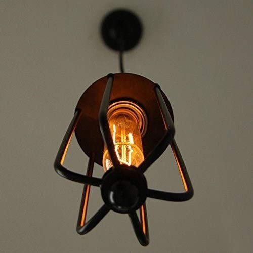 Iluminación retro industrial con lámpara metálica E27 7