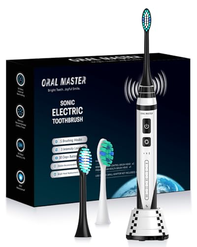 Electric-Toothbrush-for-Adults-Sonic-Rechargeable-Toothbrush-with-5-Modes-and-42000-VPM-3-Brush-Heads-Travel-Electric-Toothbrush-Fast-Charge-for-30-Days