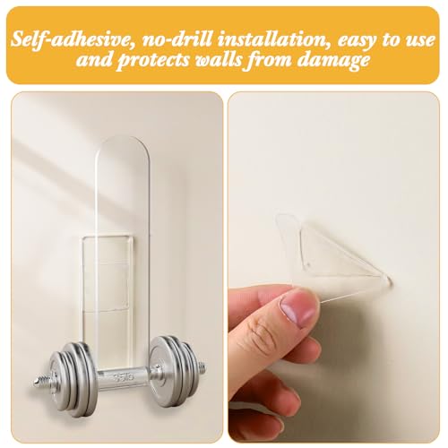 Vodolo Organizador de chapéus de acrílico para parede de bonés de beisebol, 2 peças de ganchos trans