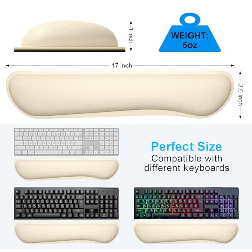 Repose-poignet pour clavier en mousse à mémoire de forme ergonomique
