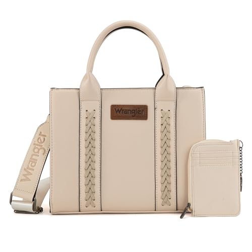Wrangler Purses Medium Tote Bags for Women with Card Holder Wallet Satchel Top-handle Handbags,WG70-S8120DBG