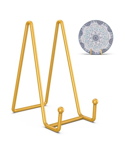 3 Pack Plate Stands for Display - 6 Inch Plate Holder Picture Frame Stand
